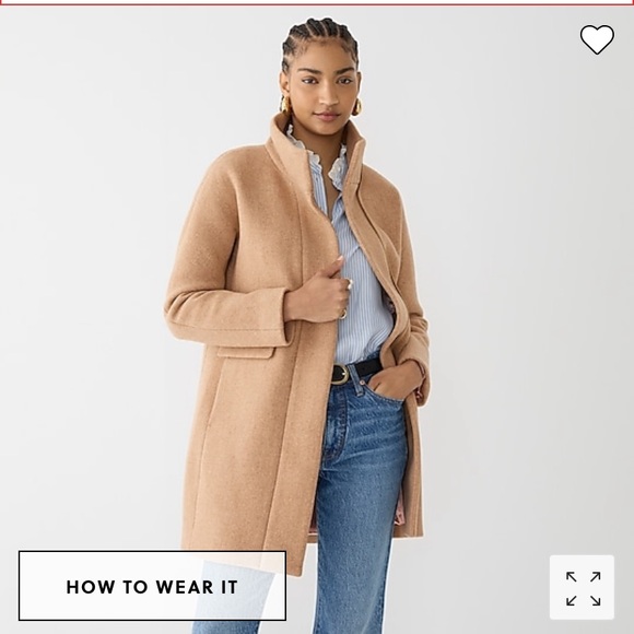 J Crew cocoon coat in Italian stadium-cloth wool - Picture 2 of 7